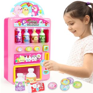 woleigiao interactive drink vending machine toy pretend electronic drink machines early developmental toy develop of life with music and light for boys & girl