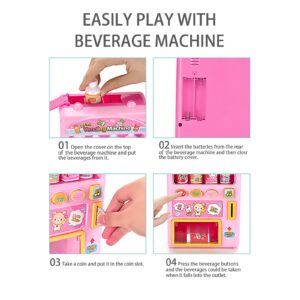 Woleigiao Interactive Drink Vending Machine Toy Pretend Electronic Drink Machines Early Developmental Toy Develop of Life with Music and Light for Boys & Girl