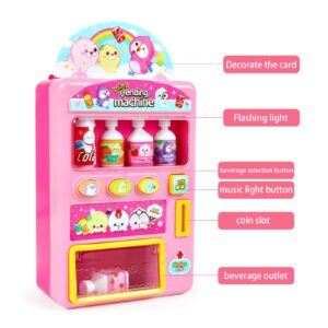 Woleigiao Interactive Drink Vending Machine Toy Pretend Electronic Drink Machines Early Developmental Toy Develop of Life with Music and Light for Boys & Girl