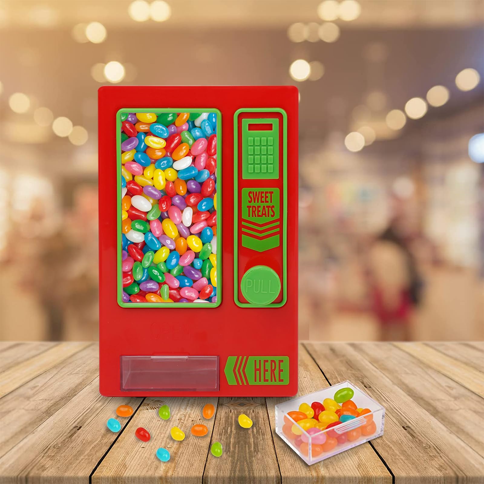 YOBRO Candy Dispenser, Cute Vending Machine for Desktop, Manual Candy Machine, Dispense Mini Candies, Birthday&Christmas Gift for Girls, Gift for Friends Girlfriends (Red)