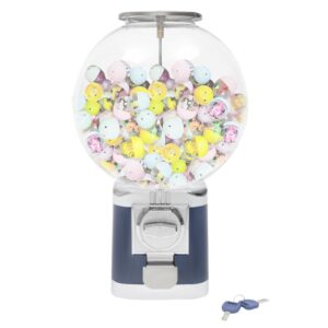 awolsrgiop candy dispenser vending machine, candy machine gumball machine maker big bubble candy dispenser machine toy vending machine for kids 1.26” ball bulk vending machines w/key (dark blue)