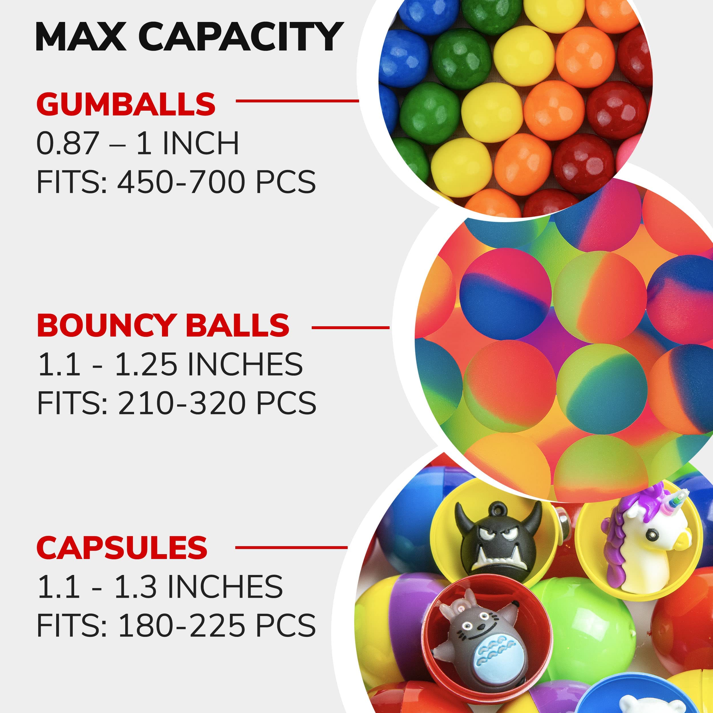 Gumball Machine for Kids - 2 Vending Machines with Stand & Connecting Board Bundle - Bubble Gum Red Vending Machine and Black Metal Stand Bundle - Coin Gumball Machine