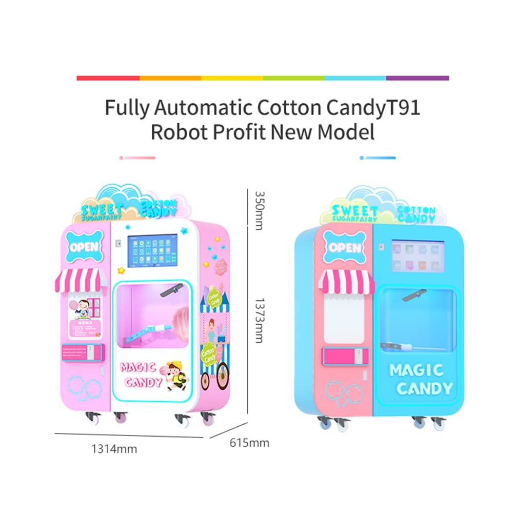 Cotton candy automatic production and vending machine