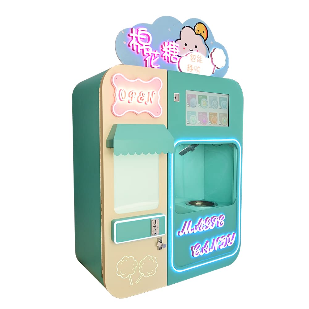 Cotton candy automatic production and vending machine