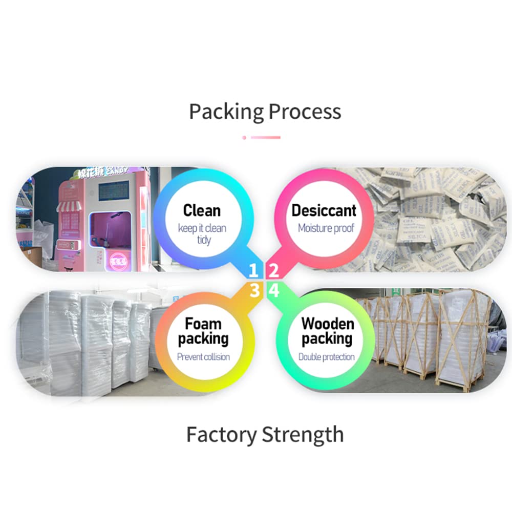 Cotton candy automatic production and vending machine