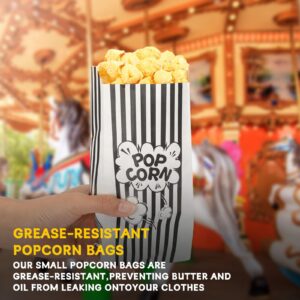 DECYOOL Popcorn Bags，350 Pack Popcorn Bags Individual Servings Popcorn Machine Accessories for Popcorn Bars, Movie Nights, Concessions