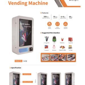 Wall mounted 32" touch screen vending machine - age verification, NAYAX cashless and cloud software INCLUDED