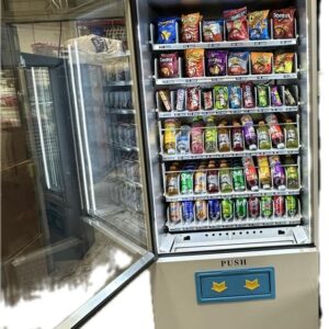 COMBO VENDING MACHINE GLASS FRONT W/CREDIT CARD READER