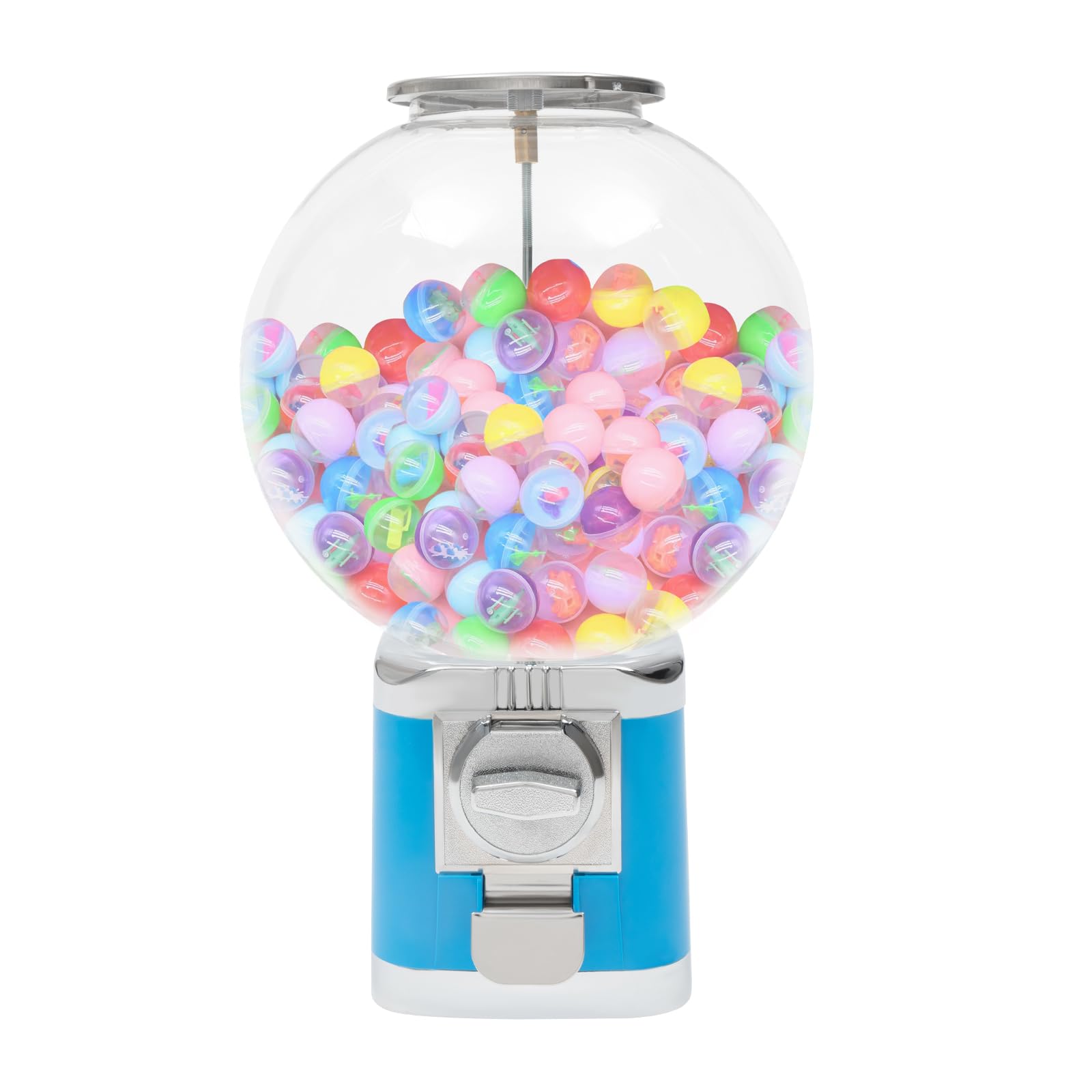 awolsrgiop Candy Dispenser Vending Machine, Candy Machine Gumball Machine Maker Big Bubble Candy Dispenser Machine Toy Vending Machine For Kids 1.26” Ball Bulk Vending Machines w/Key (Sky Blue)