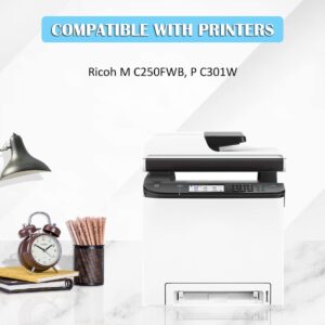 ASEKER Compatible M C250H Toner Cartridge 408336 for Ricoh M C250 C250FW C250FWB P C300 C300W C301 C301W Printer High Capacity 6900 Pages （Black x 1）