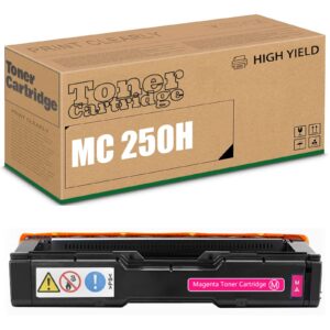 xninja compatible high yield mc250h toner cartridges for ricoh 408336 408337 408338 408339 for m c250fw m c250fwb m c251fw p c301w p c311w printer magenta