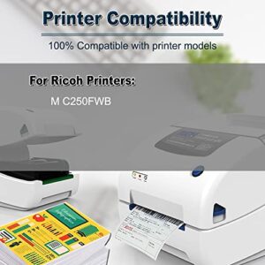 1-Pack Compatible High Capacity M C250 (408349) Imaging Toner Cartridge Used for Ricoh M C250FWB Printer (Cyan)