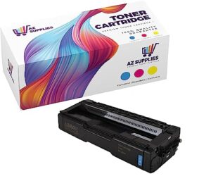 az supplies compatible toner cartridge replacement for ricoh 408337 (m c250h) with ricoh m c250fw, m c250fwb, p c301w - cyan