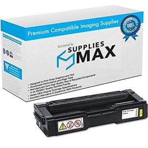 SuppliesMAX Compatible Replacement for Ricoh M-C250FW/M-C250FWB/P-C301W Yellow Toner Cartridge (6300 Page Yield) (Type M-C250H) (408343)