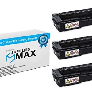 SuppliesMAX Compatible Replacement for Ricoh M-C250FW/M-C250FWB/P-C301W Black Toner Cartridge (3/PK-6900 Page Yield) (Type M-C250H) (408352_3PK)