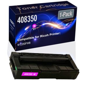 kolasels 1-pack (magenta) compatible high yield m c250 (408350) printer toner cartridge use for ricoh m c250fwb printers