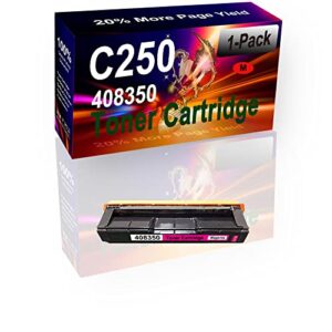 siniya 1-pack (magenta) compatible m c250fwb m c250 toner cartridge replacement for ricoh c250 408350 printer toner cartridge