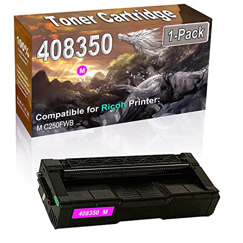 1-Pack (Magenta) Compatible M C250FWB Color Toner Cartridge (High Capacity) Replacement for Ricoh M C250 (408350) Printer Toner Cartridge