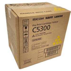 Genuine Ricoh 828598 Yellow Toner Cartridge for use in The Ricoh, Savin, Lanier Pro C5300s/Pro C5310s Printers 26,000 Pages Yield in Retail Packaging