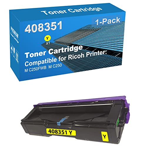 Jullu 1-Pack (Yellow) Compatible High Capacity 408351 Toner Cartridge Used for Ricoh M C250FWB, M C250 Printer