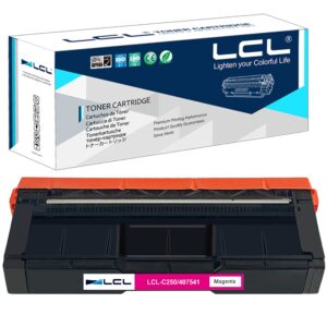 lcl remanufactured toner cartridge replacement for ricoh 407541 sp c250dn sp c250sf c261sfnw sp c261dnw sp c260dnw sp c260sfnw (1-pack magenta)