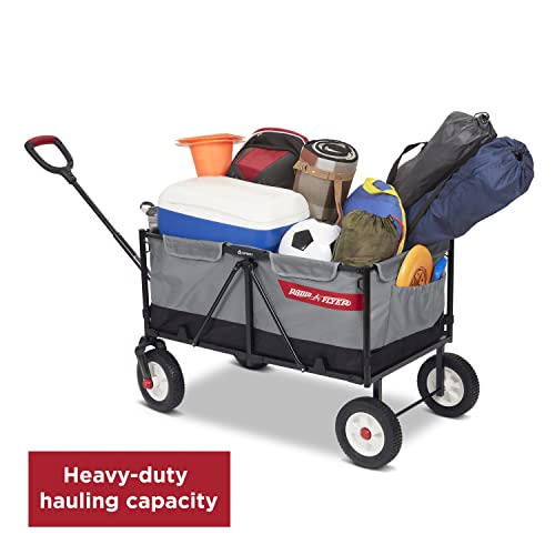 Radio Flyer The Beast EZ Fold Maximum Capacity Heavy-Duty Kid & Cargo Wagon, Collapsible Wagon for Ages 1.5-6 Gray