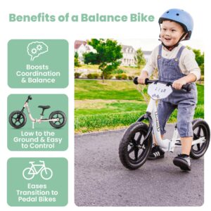 Folding Toddler Balance Bike 2 Year Old / 5 Year Olds – Foldable Easy On-The-Go – w/Carrying Strap – Balance Bike 2+ Year Old – Balance Bike for 4 Year Old – Toddler Balance Bike - Toddler Bike