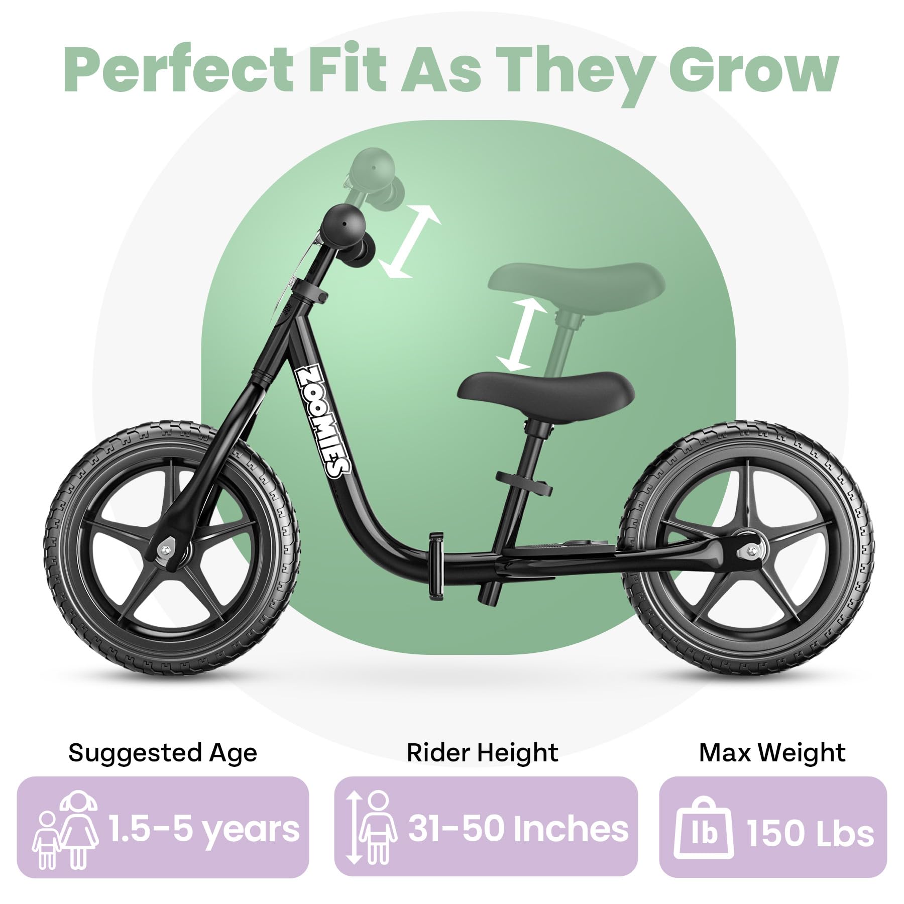 Folding Toddler Balance Bike 2 Year Old / 5 Year Olds – Foldable Easy On-The-Go – w/Carrying Strap – Balance Bike 2+ Year Old – Balance Bike for 4 Year Old – Toddler Balance Bike - Toddler Bike