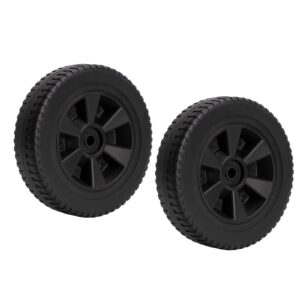 BBQ Future G437-0037-W1 7" Grill Wheels Replacement Parts for Charbroil Gas Grills 463377319 463370719 463448021 463365021, Kenmore and other Brands Grills, Black Plastic Wheel, 2 Pack