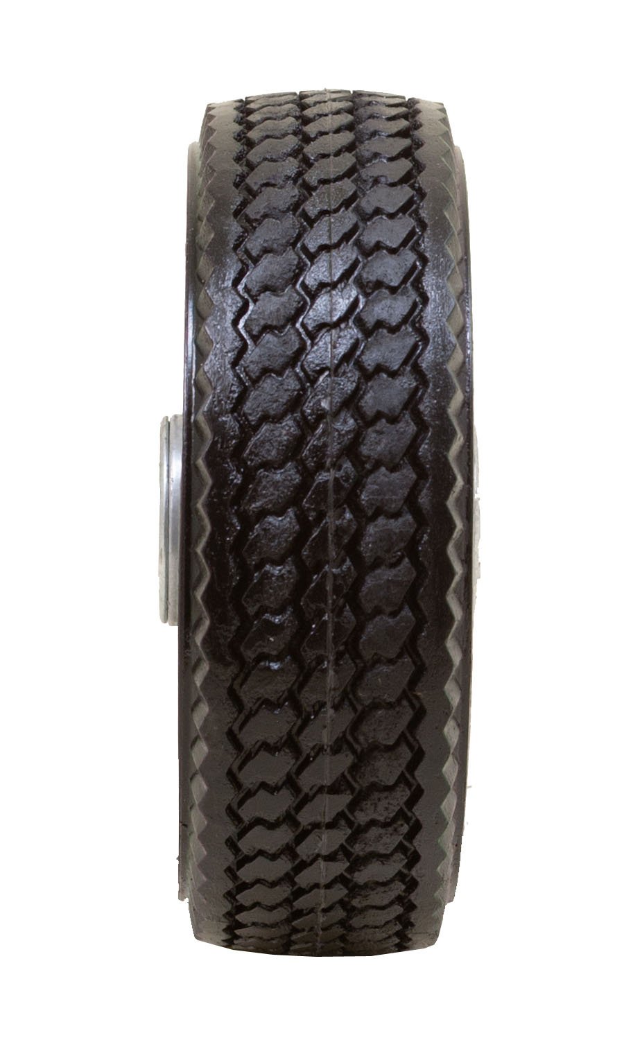 Marathon 6x2" Flat Free, Hand Truck / All Purpose Utility Tire on Wheel, 2.375" Centered Hub, 1/2" Bearings