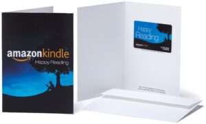amazon.com $1500 gift card in a greeting card (amazon kindle design)