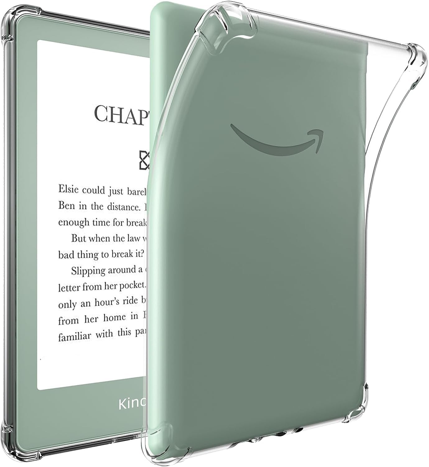 Clear Case for 6.8" Kindle Paperwhite 11th Generation 2021 and Signature Edition TPU Back Cover, Bumper Corners Slim Protective Case for 11th Gen Kindle Paperwhite- Transparent (Transparent)