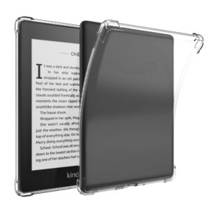 Clear Case for 6.8" Kindle Paperwhite 11th Generation 2021 and Signature Edition TPU Back Cover, Bumper Corners Slim Protective Case for 11th Gen Kindle Paperwhite- Transparent (Transparent)