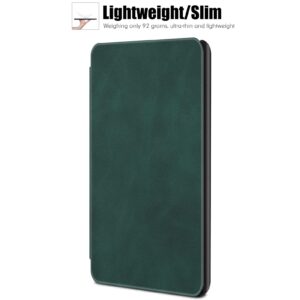 BOZHUORUI Slim Case for All-New Kindle 11th Generation - 2022 Release (6 inch, Model C2V2L3) - Premium PU Leather Bookcover with Auto Sleep/Wake (Pine Green)