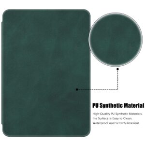 BOZHUORUI Slim Case for All-New Kindle 11th Generation - 2022 Release (6 inch, Model C2V2L3) - Premium PU Leather Bookcover with Auto Sleep/Wake (Pine Green)