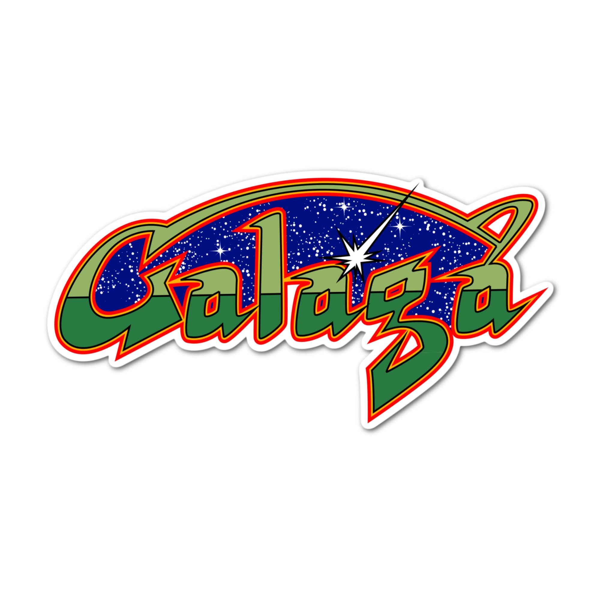 4" Galaga Art Retro Nostalgic Video Game Laminated Sticker Decal gift perfect for laptop, kindle, pc, tumbler, tablet and more