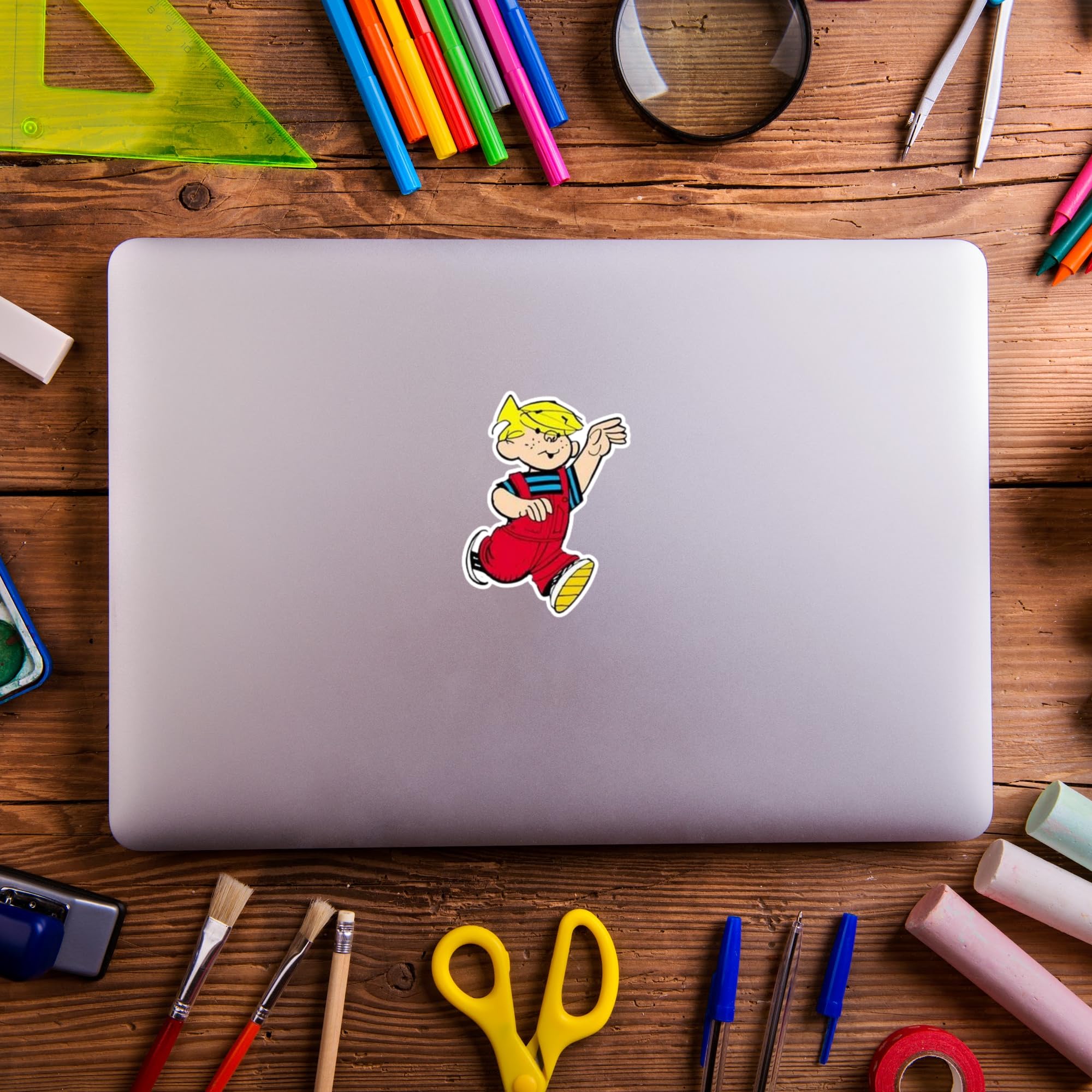 3.5" Dennis the Menace Classic Vintage Retro Nostalgic Animated Cartoon Laminated Sticker Decal gift perfect for laptop, kindle, pc, tumbler, tablet and more