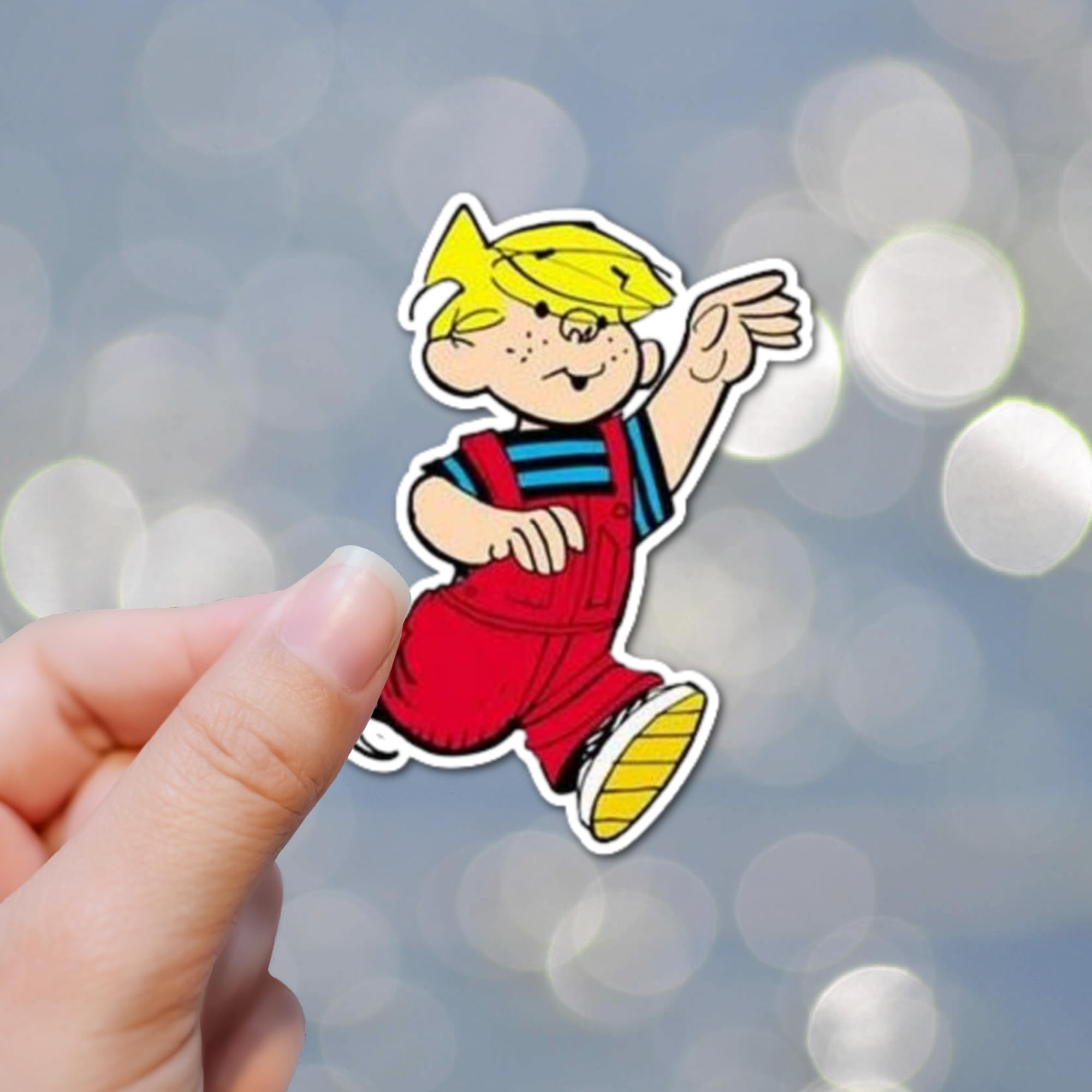 3.5" Dennis the Menace Classic Vintage Retro Nostalgic Animated Cartoon Laminated Sticker Decal gift perfect for laptop, kindle, pc, tumbler, tablet and more