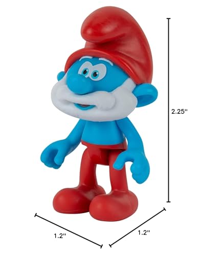 The Smurfs GARGAMEL VS Smurfs 6 Figure Multipack - Features 2-Inch Smurfette, Papa Smurf, Brainy Smurf, Baby Smurf, Azrael, 3-Inch Gargamel - Authentic Details