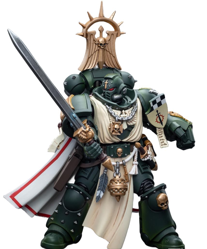 HiPlay JoyToy Warhammer 40K Collectible Figure: Dark Angels Master with Power Fist 1:18 Scale Action Figures JT7691 (JT7691)