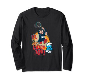 the smurfs gargamel azrael i’ll catch you! long sleeve t-shirt