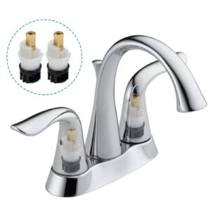 RP25513 Faucet Stem Replacement for Delta two handle Faucet Repair Kit with RP24096 cartridge RP4993 Seat and Spring RP24097 Turn stop1/4, 2 pack