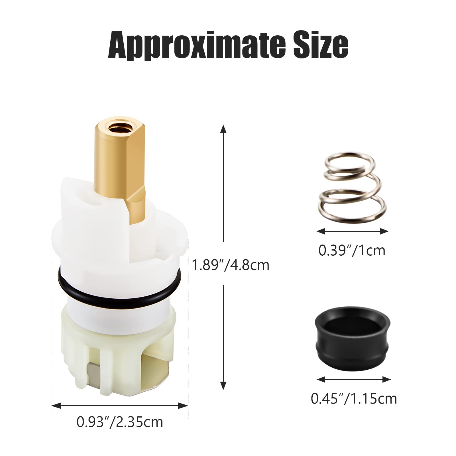 RP25513 Faucet Stem Replacement for Delta two handle Faucet Repair Kit Includes RP24096 Cartridge RP4993 Seat and Spring RP24097 Turn stop1/4, 4 pack