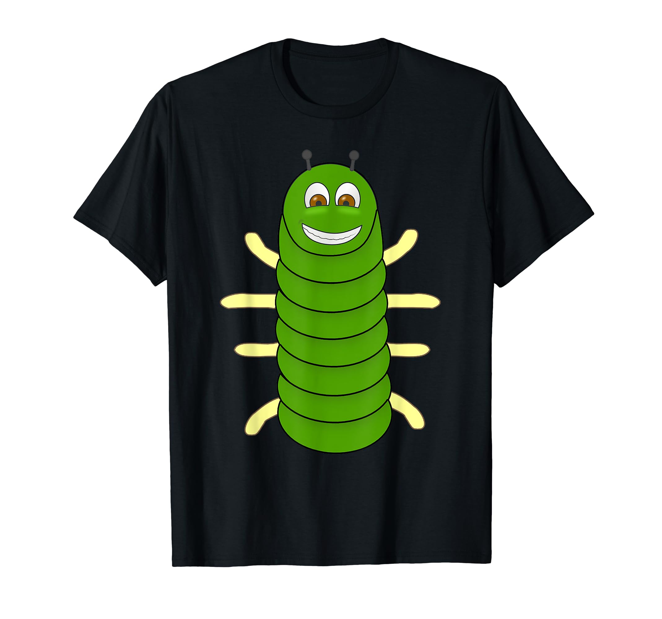 Green Caterpillar Character Cute Animal Halloween Costume T-Shirt