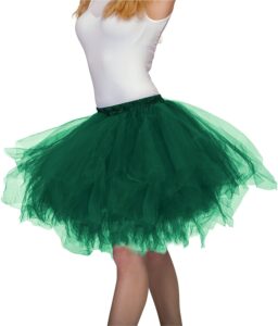 dancina green tutu adult vintage petticoat tulle skirt for women size 2-10 black green