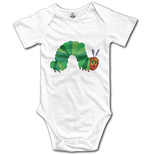 SADODER The Very Hungry Caterpillar Infant Climbing Short-Sleeve Onesie 0-6 Month White