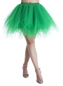 adult women 80's plus size tutu skirt layered tulle petticoat halloween tutu dark green
