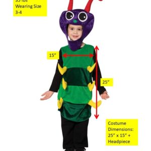 Rasta Imposta Caterpillar Reading Bookworm Halloween Costume, Child Size 3-4