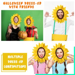 ramede Halloween Flower Pot Costume Cosplay Women's Sunflower Costume with Headpiece for Garden Theme Party (Adult Size)