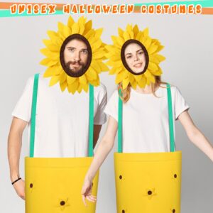 ramede Halloween Flower Pot Costume Cosplay Women's Sunflower Costume with Headpiece for Garden Theme Party (Adult Size)